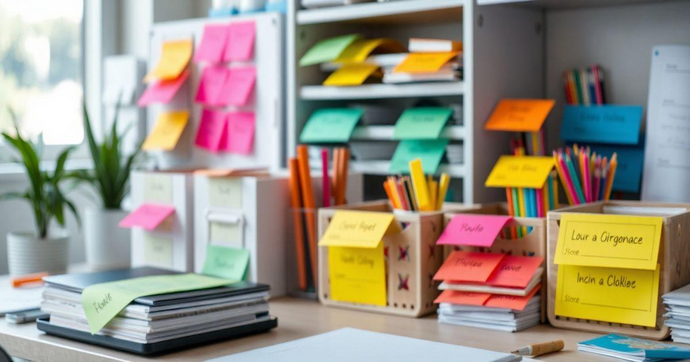 Etiquetas Adesivas Coloridas para Organizar