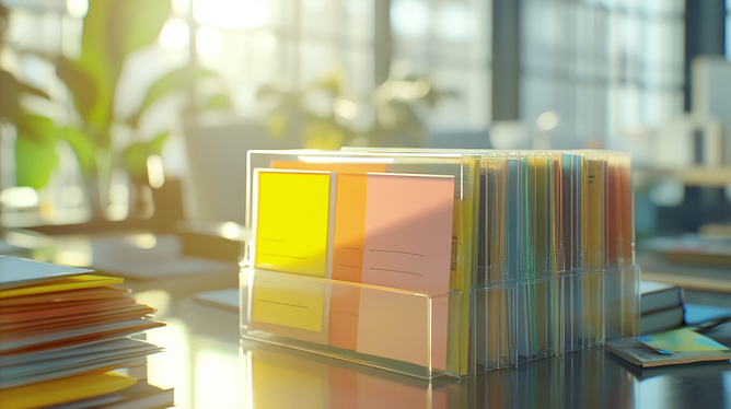 Porta etiqueta pl&aacute;stica transparente: organiza&ccedil;&atilde;o eficiente