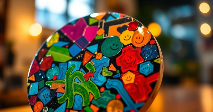 Etiqueta adesiva redonda personalizada para destacar sua marca de forma criativa