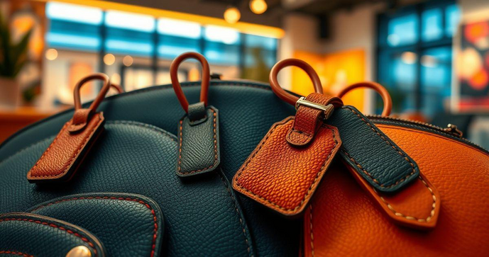 Etiqueta couro sint&eacute;tico personalizada com estilo