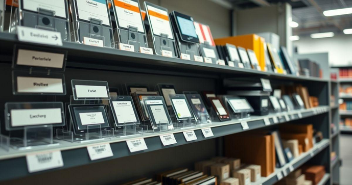 Como escolher porta etiquetas para prateleiras e otimizar sua organiza&ccedil;&atilde;o