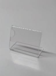 porta etiqueta plástica transparente