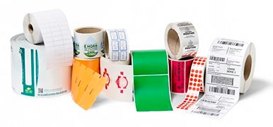 Rótulos e etiquetas adesivas para segmentos diversos